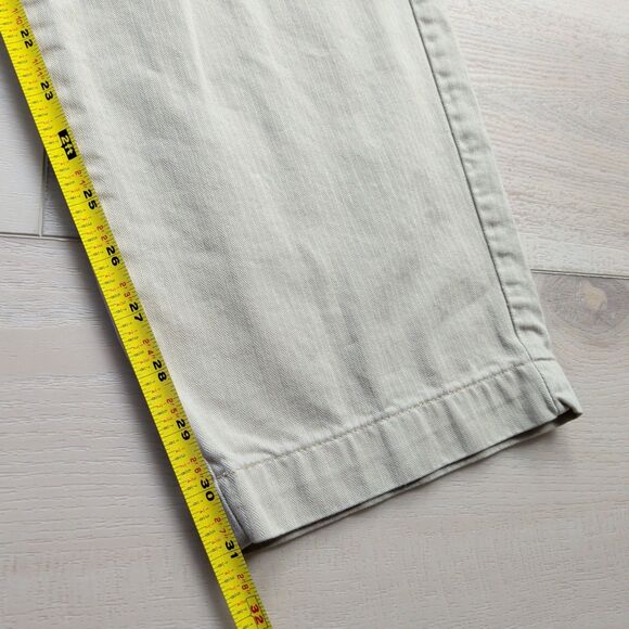 Vintage Polo Ralph Lauren Chino Pants Mens 30X31 Flat Front Beige Made in USA - Picture 8 of 11